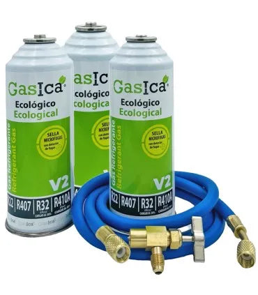 3 bouteilles de gaz écologique Gasica V2 226Gr Surrogate R22, R32