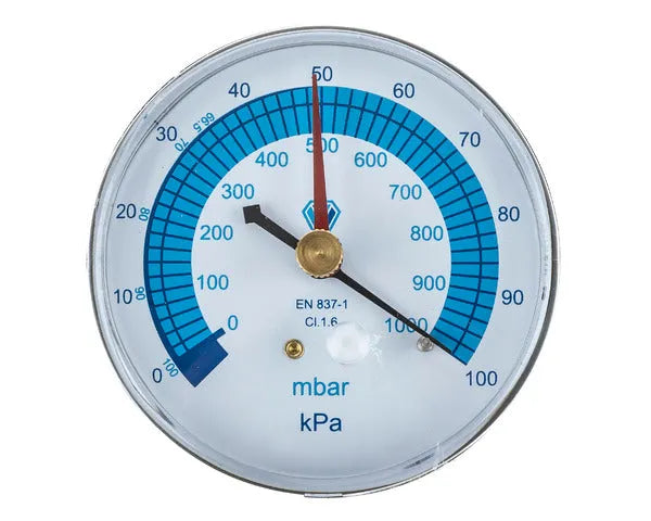 Vacuummètre 0-1000 mbar ø 80 mm 1/8''