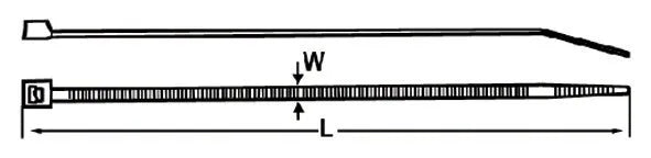 VONDER Collier de serrage en nylon 76x380mm blanc