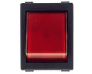 Bouton lave-vaisselle rouge 22x30 mm