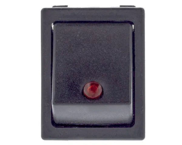 Interrupteur unipolaire rouge 25x31mm témoin lumineux