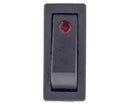 Interrupteur unipolaire rouge 11x30 mm témoin lumineux