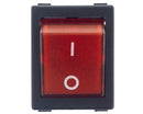 Interrupteur bipolaire rouge 25X31 mm