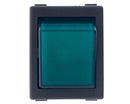 Interrupteur bipolaire vert 1 t 25x31 mm.