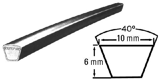 Courroie trapézoïdale pour lave-linge 3L-534