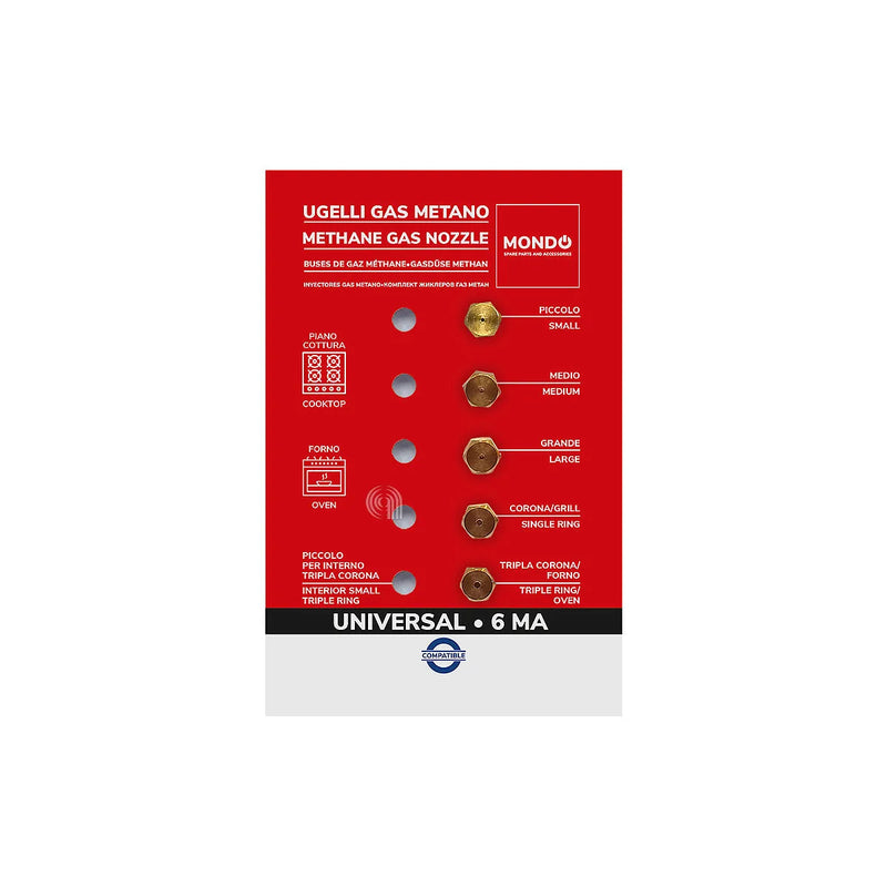 UNIVERSALE MONDO - Injecteurs Gaz Méthane Plaque de Cuisson - AST-00537524