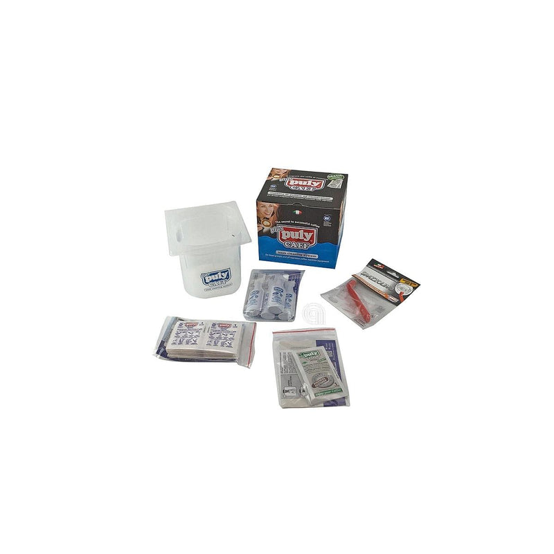 kit de nettoyage professionnel 5 produits Puly Caff pour machines à espresso