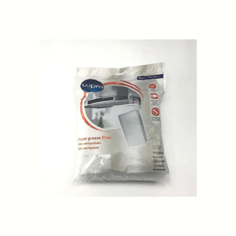 Filtre métallique 47x97 original pour hotte Whirlpool Indesit
