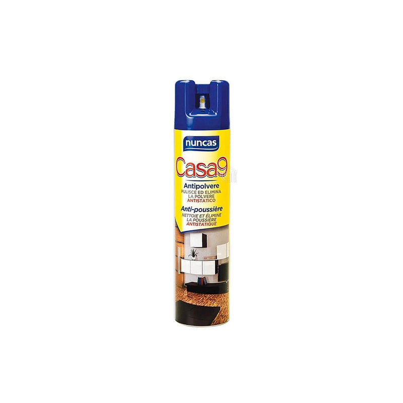 spray antipoussière Nuncas Casa 9 400 ml avec formule antistatique