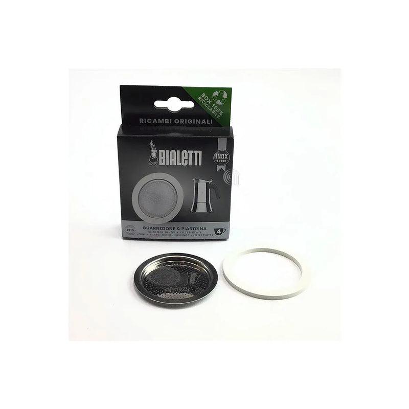 Junta y plato 4 tazas cafetera original Bialetti 0800401