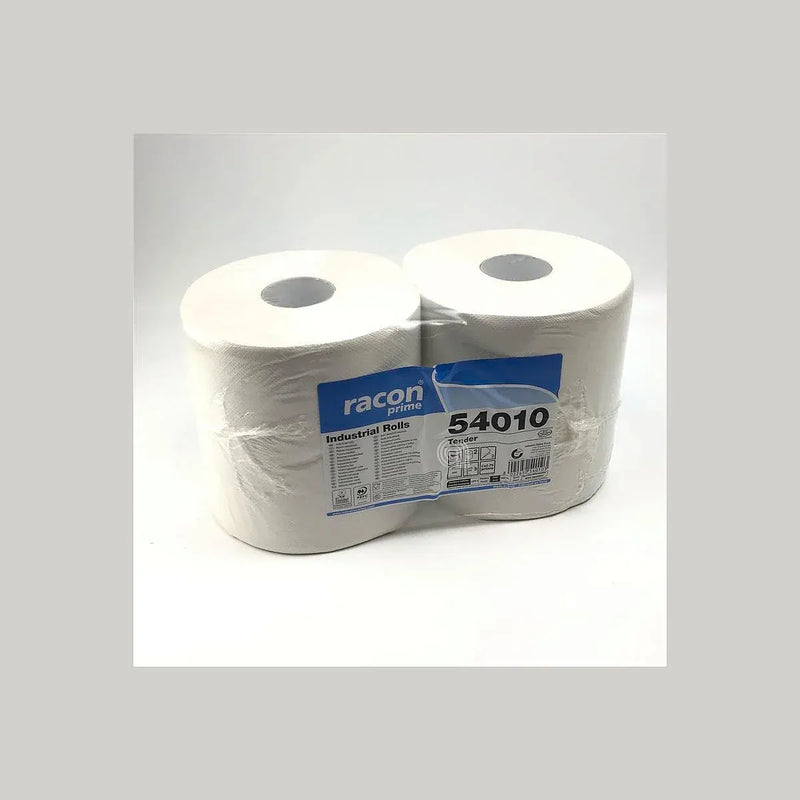 2 rouleaux universels d'essuie-mains en cellulose 380 feuilles 22x24 cm