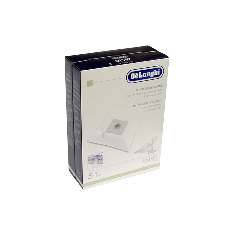 Ensemble de 4 sacs et 1 filtre original pour aspirateur De Longhi DLS97