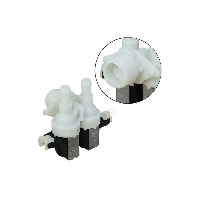 Électrovanne 2 voies 90° 12 mm pour lave-linge Whirlpool