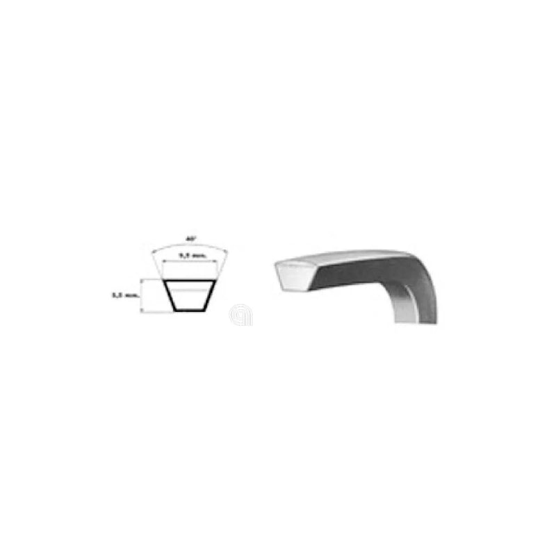 WHIRLPOOL, CANDY, ARISTON - Courroie trapézoïdale pour lave-linge - 3L500