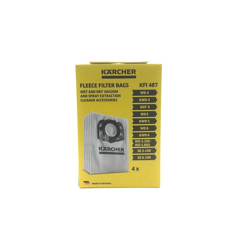 Lot de 4 sacs d'origine pour aspirateur Karcher 28630060