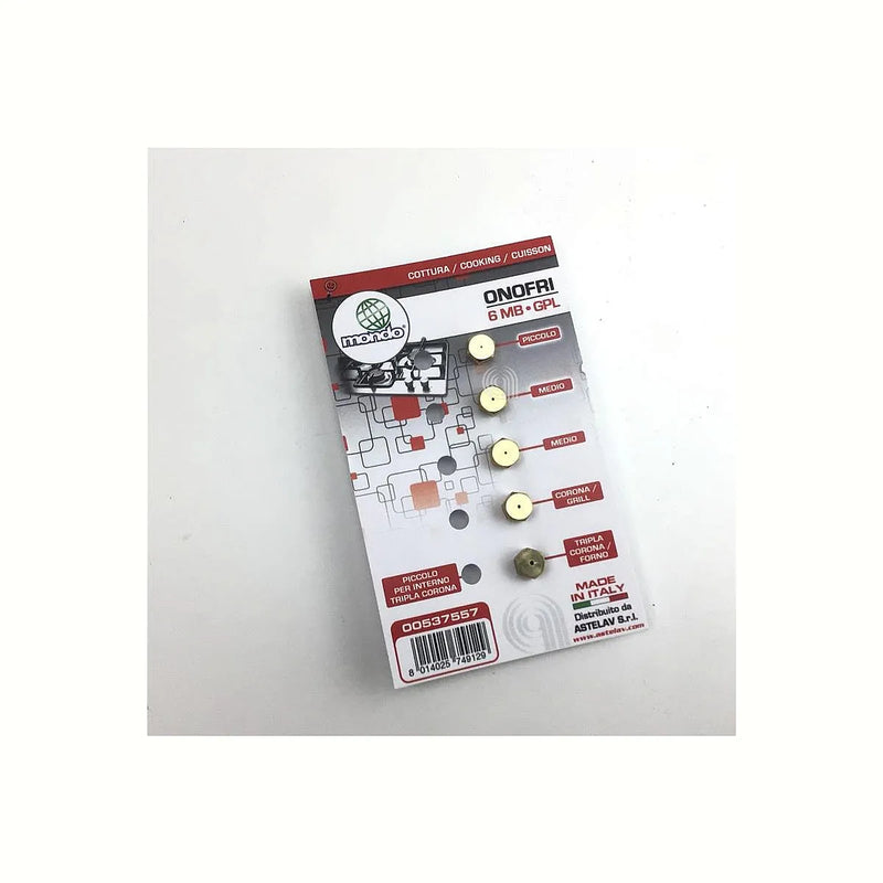 ONOFRI, MONDO - Ensemble de 5 injecteurs de gaz GPL 6MB pour plaque de cuisson - AST-00537557