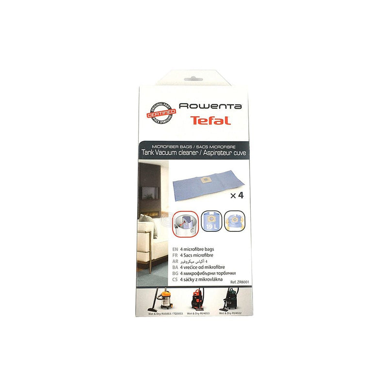Lot de 4 sacs d'origine pour aspirateur Rowenta ZR8001 et compatibles