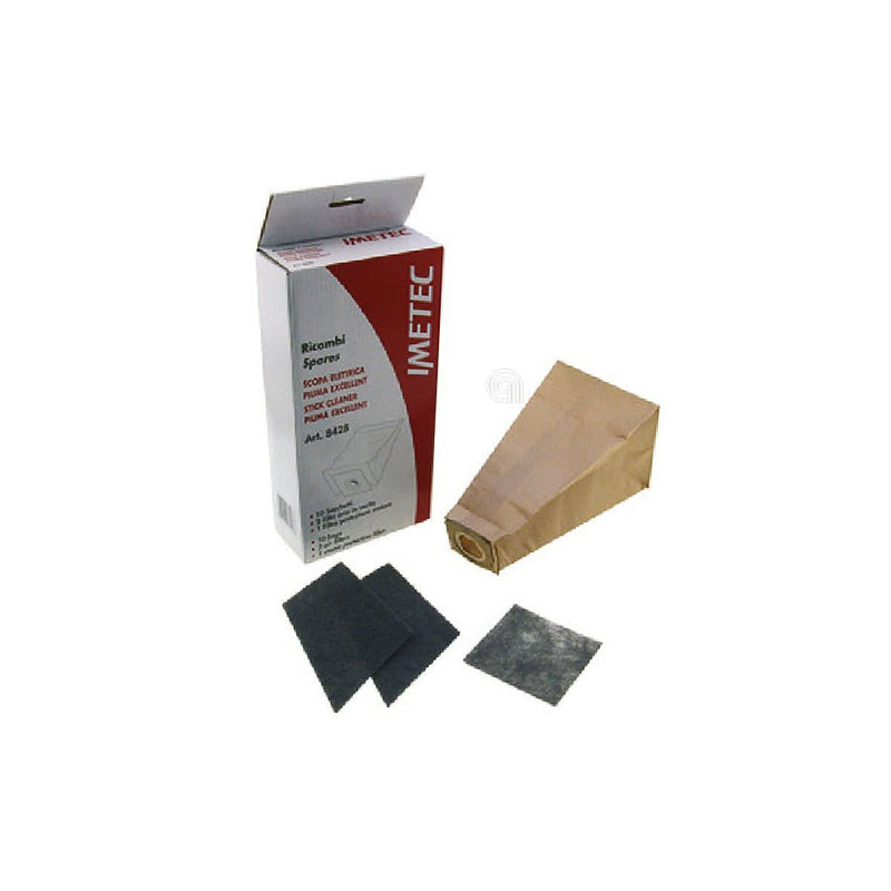 Ensemble de 10 sacs avec 3 filtres pour aspirateur Imetec 8428
