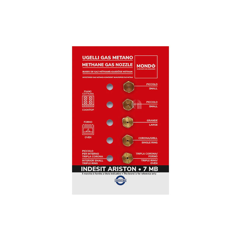 WHIRLPOOL, ARISTON, INDESIT, UNIVERSALE, MONDO - Buses de gaz méthane pour plaque de cuisson - AST-00537531