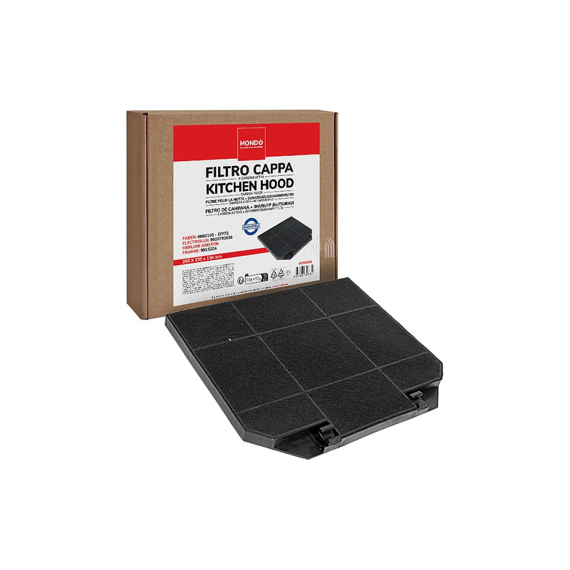 ELECTROLUX, FRANKE, SMEG, WHIRLPOOL, AEG, ARISTON, FABER, INDESIT, PROGRESS, REX, ZANUSSI, ARTHUR MARTIN, BRANDT, ZANKER, HUSQVARNA, JUNO, TRICITY BENDIX, JOHN LEWIS - Filtre à charbon rectangulaire pour hotte aspirante - KITFC161