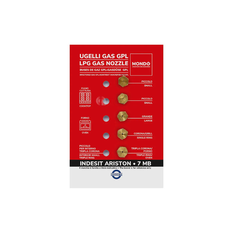 WHIRLPOOL, ARISTON, INDESIT, UNIVERSALE, MONDO - Injecteurs de gaz GPL pour plaque de cuisson - AST-00537511
