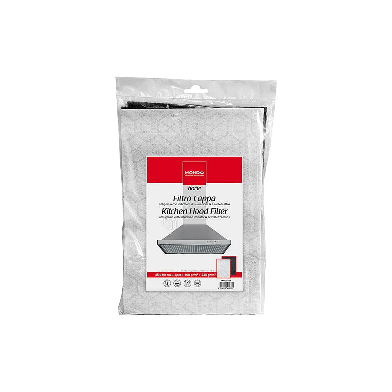 Filtre à graisse et charbon actif 45x90cm Mondo pour hotte