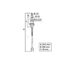 THERMOCOUPLE AVEC FASTON 900MM TABLE DE CUISSON SABAF