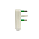 Lot de 10 prises angulaires affleurantes 2P+T 16A blanc Mondo
