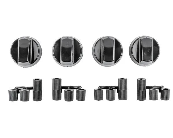 Commande de cuisinière noire 4 unités