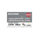 LOFRA, MIELE, PIÈCES DE RECHANGE CUISINE - Petit Plat Semi-Rapide pour Plaque de Cuisson - 03190118