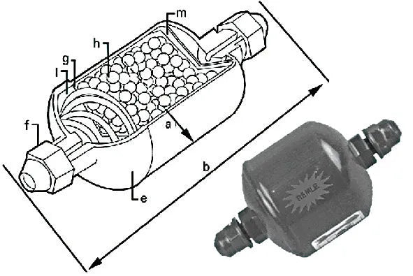 Filtre déshydrateur 1/2'' à visser 1780 g | NORME : 03VF610