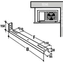 Support pour unité extérieure 98 cm. façade