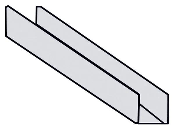 Support profilé en U galvanisé 2000x35x0,8