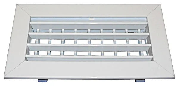 Grille de soufflage 200x100 mm. ddh blanche