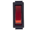 Interrupteur unipolaire rouge 11x30 mm témoin lumineux