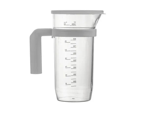 JARRE DE MESURE EN PLASTIQUE AVEC COUVERCLE 1 L.