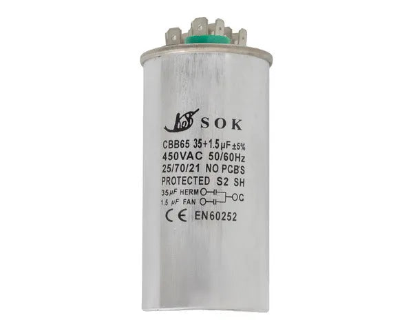 Condensateur de fonctionnement 35µF + 1,5µF 450V