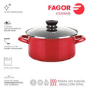 FAGOR Olla OPTIMAX + TAPA Ø26 rojo mate