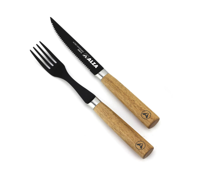 ALZA BOIS set chuletero (cuchillo + tenedor)