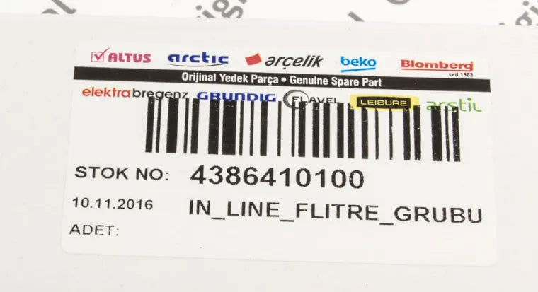 Filtro agua frigorífico americano Beko 4386410100