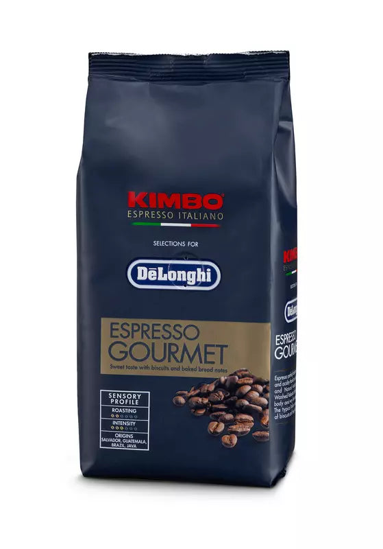 DeLonghi Café Kimbo Espresso en grains De'Longhi, Gourmet 80% Arabica 20% Robusta, 250 g