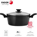 FAGOR Olla VIVANT Negra + Tapa Ø24