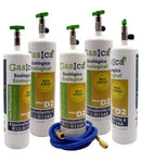 Pack 5 botellas gas refrigerante GASICA PRO D2 - R12 R134a + manguera carga 1/4"x1/4"
